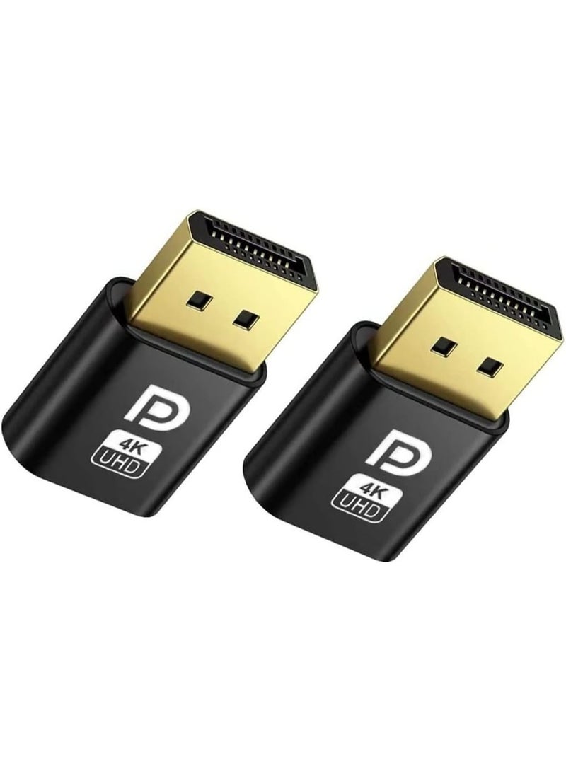 محاكي منفذ عرض DisplayPort HDMI وصندوق تجريبي EDID، DP افتراضي للكمبيوتر 4K 1080P (يتناسب مع أنظمة بدون شاشة 2560x1600@60Hz) - عبوتان، متوافق مع ويندوز وماك أو إس ولينكس - Image 1